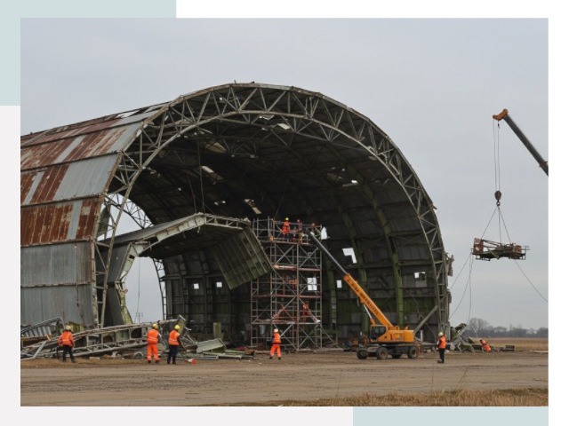 Демонтаж ангаров в Апатитах
